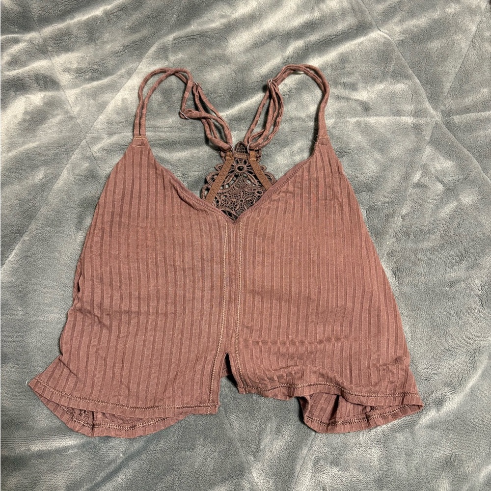 ‼️3/30$ Aerie Brown Ribbed top